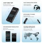iTour D-pro Language Translator Device, Realtime Detachable Dual Screen AI Translator with 139 Languages, Online & Offline & Photo Translation, Instant Voice Translator for Business Learning Travel