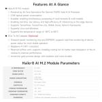 waveshare Hailo-8 M.2 AI Accelerator Module, Compatible with Raspberry Pi 5, Supports Linux/Windows Systems, Based On The 26TOPS Hailo-8 AI Processor, Module Only