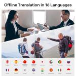 ANFIER A8 AI Translation Earbuds Real Time, ChatGPT Translator Device in 144 Languages, Audifonos Traductores Inglés Español Real-time No APP Required, Offline Language Traductor for Travel (White)