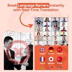 AI Translator Earbuds Real Time | 144+ Languages with 60H Playtime for iOS & Android | Language Translation Earbuds with Noise Cancellation | Translating Headphones for Business & Learning Languages