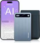 AI Voice Recorder, Transcribe & Summarize with AI Technology, Note Voice Recorder with App Control, Support 140 Languages, 64GB Memory, Audio Recorder for Lectures, Meetings, Calls(Blue)