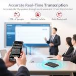 AI Voice Recorder, Smart Recording Device with ChatGPT Transcription & Summary, iOS/Android App Control, 2025 Upgraded for Business Meetings & Calls