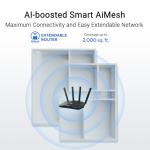 ASUS RT-BE58U WiFi 7 BE3600 AiMesh Extendable Router, 4K-QAM, MLO, AI Detection 2.5G Port, Four 1G Ports, Commercial-Grade Network Security, Parental Control, IoT Network, Kid’s Network, VPN Network