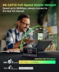 GlocalMe MeowGo G40Pro 4G Portable WiFi Hotspot for Travel in 200+ Countries, Upgraded 4G+ Mobile Hotspot Device with AI HyperConn, Speed Up to 390Mbps, No SIM Card Needed, 10 Connected Devices