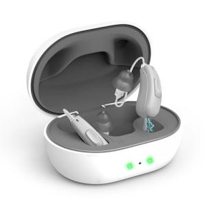 TrueSound11-Channel Rechargeable Hearing Aids for Seniors,Waterproof OTC Hearing Device with AI Noise Cancellation & Magnetic Charging Case