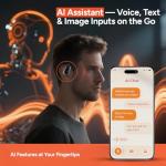 AI Translator Earbuds Real Time | 144+ Languages with 60H Playtime for iOS & Android | Language Translation Earbuds with Noise Cancellation | Translating Headphones for Business & Learning Languages