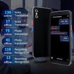 AI Language Translator Device,Voice Recorder,Two Way Real-Time Voice Translation,Support 139 Languages,ChatGpt Online/Offline,Recording&Photo Translation with 6inch HD Touch Screen (Gray)