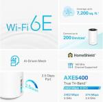TP-Link Deco XE75 Pro AXE5400 Tri-Band WiFi 6E Mesh System - 2.5G WAN/LAN Port, Covers up to 7200 Sq.Ft, Replaces WiFi Router and Extender, AI-Driven Mesh, 6GHz Band, 3-Pack