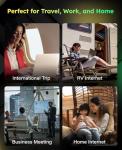 GlocalMe MeowGo G40Pro 4G Portable WiFi Hotspot for Travel in 200+ Countries, Upgraded 4G+ Mobile Hotspot Device with AI HyperConn, Speed Up to 390Mbps, No SIM Card Needed, 10 Connected Devices