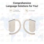 ANFIER M9 AI Language Translator Earbuds Open-Ear Headphones Support 144 Languages & Accents Translation Earbuds Real Time Translator Device, Snug Fit, Ergonomic Ear Hooks Beige (With Offline Package)
