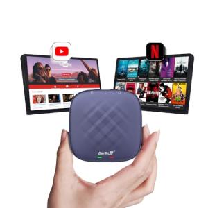 Wireless CarPlay Adapter Netflix/YouTube/TikTok Streaming Video Support, Built-in GPS+Glonass+Beidou, Hey Siri/Google Assistant, Wired to Wireless CarPlay/Android Auto (Carlinkit Ai Box:8GB+128GB)
