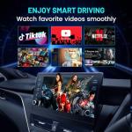 Wireless CarPlay Adapter Netflix/YouTube/TikTok Streaming Video Support, Built-in GPS+Glonass+Beidou, Hey Siri/Google Assistant, Wired to Wireless CarPlay/Android Auto (Carlinkit Ai Box:8GB+128GB)