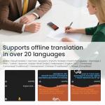 Language Translator Device, 5.5" High-end Upgraded Ai Translator No WiFi Needed, Support 150 Languages, Two Way Real-Time Voice Offline Recording Premium Translator Device for Business Travel