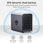Yxk Zero1 2-Bay Desktop NAS, Quad-Core CPU, User-Friendly Home NAS Storage, Secure File Management & Remote Access, AI Photo Album, 2.5GbE Port, for Home Office, Network Attached Storage (Diskless)