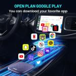Wireless CarPlay Adapter Netflix/YouTube/TikTok Streaming Video Support, Built-in GPS+Glonass+Beidou, Hey Siri/Google Assistant, Wired to Wireless CarPlay/Android Auto (Carlinkit Ai Box:8GB+128GB)