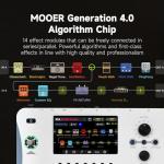 MOOER GE1000 White Guitar Mutieffects Pedal Dual Effects Chains Processor with AI Equalization, 5" Touch Screen, 300+ Effects, Third-brand IRs, Stereo Sound Out Put, XLR, MIDI Port, Guitar/Bass
