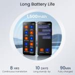 Language Translator Device, 5.5" High-end Upgraded Ai Translator No WiFi Needed, Support 150 Languages, Two Way Real-Time Voice Offline Recording Premium Translator Device for Business Travel