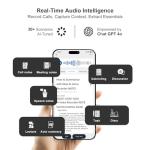 AI Voice Recorder with App Control and 64GB Memory