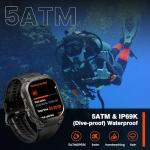 KOSPET Smart Watches for Men, 60-Day Battery Life, 50M Waterproof, Military(Full Metal), Answer/Make Call, Compatible for Android and iOS, 1.96'' AMOLED Always-on Display, AI Voice