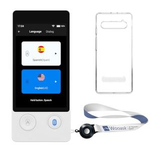 Wooask Language Translator Device, Two Way Real Time Translator with 144 Languages No WiFi Needed, 2025 Upgraded W12 AI Translator Voice/Offline/Photo Translation for Travel, Business, Learning