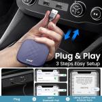 Wireless CarPlay Adapter Netflix/YouTube/TikTok Streaming Video Support, Built-in GPS+Glonass+Beidou, Hey Siri/Google Assistant, Wired to Wireless CarPlay/Android Auto (Carlinkit Ai Box:8GB+128GB)