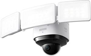 eufy Security S330 Floodlight Cam 2 Pro,360-Degree Pan & Tilt Coverage,2K Full HD,3,000 Lumens,Smart Lighting,Weatherproof,On-Device AI Subject Lock and Tracking,No Monthly Fee,Hardwired(Renewed)