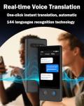 Wooask Language Translator Device, Two Way Real Time Translator with 144 Languages No WiFi Needed, 2025 Upgraded W12 AI Translator Voice/Offline/Photo Translation for Travel, Business, Learning