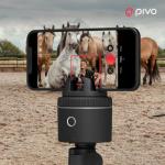 Pivo Equestrian Silver Essential Pack, Auto Face, Body, Horse Phone Tracking Holder, Ai-Powered 360° Rotation, Remote Control for Hands-Free Video Recording with Smart Mount, Travel Case & Tripod