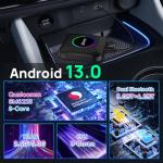 CarlinKit Ai Box CarPlay Android 13.0 for Wired CarPlay and Touchscreen Cars, Support YouTube/Netflix/TikTok/Google Play, Built-in 4G Net, 8-Core 8+128G