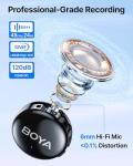 BOYA BOYALINK 3 Wireless Lavalier Microphone for iPhone/Android/Camera/PC/Tablets,AI Noise Cancellation,48kHz/24Bit Studio Sound,APP Control,984ft 30h Battery with Charging Case for Vlogging Interview