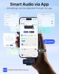 BOYA BOYALINK 3 Wireless Lavalier Microphone for iPhone/Android/Camera/PC/Tablets,AI Noise Cancellation,48kHz/24Bit Studio Sound,APP Control,984ft 30h Battery with Charging Case for Vlogging Interview
