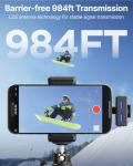 BOYA BOYALINK 3 Wireless Lavalier Microphone for iPhone/Android/Camera/PC/Tablets,AI Noise Cancellation,48kHz/24Bit Studio Sound,APP Control,984ft 30h Battery with Charging Case for Vlogging Interview