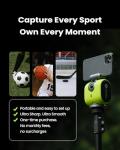 XbotGo Chameleon AI Auto Sports Action Camera - 4K 60FPS Soccer Camera and Basketball Tracking Camera for Team Sports, Live Streaming, No Subscription, Works with iOS & Android (Lemon Green)