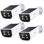 AOQEE Cameras for Home Security-2K Wireless Security Camera Outdoor with AI Motion Detection & Siren, Non-Stop Solar Powered Charging, Color Night Vision, SD/Cloud Storage, Waterproof, S1 4P