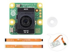 Official RPi AI Camera, 12MP, IMX500 Intelligent Vision Sensor, 78.3° FOV, Based on IMX500 Intelligent Vision Sensor, AI Camera Compatible with Raspberry Pi 5/ 4B/3B+/3B/2B/A+/Zero W/WH/Zero 2W