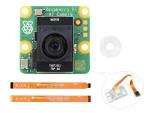 Official RPi AI Camera, 12MP, IMX500 Intelligent Vision Sensor, 78.3° FOV, Based on IMX500 Intelligent Vision Sensor, AI Camera Compatible with Raspberry Pi 5/ 4B/3B+/3B/2B/A+/Zero W/WH/Zero 2W