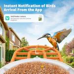 HARYMOR Bird Feeder with Camera with AI Identify Birds Species Solar Panel, Live View, Instant Arrival Alerts