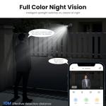 AOQEE Cameras for Home Security-2K Wireless Security Camera Outdoor with AI Motion Detection & Siren, Non-Stop Solar Powered Charging, Color Night Vision, SD/Cloud Storage, Waterproof, S1 4P