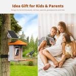HARYMOR Bird Feeder with Camera with AI Identify Birds Species Solar Panel, Live View, Instant Arrival Alerts