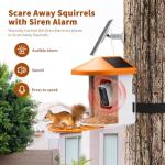 HARYMOR Bird Feeder with Camera with AI Identify Birds Species Solar Panel, Live View, Instant Arrival Alerts