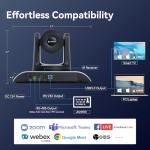 TONGVEO 4K Conference Room Camera System, AI Auto-Tracking PTZ Camera 5X Digital Zoom with Speakerphone Set 120° Wide-Angle USB3.0 for Zoom YouTube Teams OBS and More