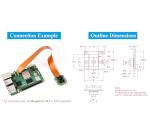 Official RPi AI Camera, 12MP, IMX500 Intelligent Vision Sensor, 78.3° FOV, Based on IMX500 Intelligent Vision Sensor, AI Camera Compatible with Raspberry Pi 5/ 4B/3B+/3B/2B/A+/Zero W/WH/Zero 2W