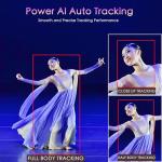 AVKANS AI Auto Tracking NDI 6 Camera, 20X Live Streaming HDMI SDI USB3.0 Live Streaming PTZ Camera for Church Worship and Event, Budget Facebook YouTube Livestream Camera (NDI HX2 & NDI HX3)