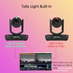 AVKANS AI Auto Tracking NDI 6 Camera, 20X Live Streaming HDMI SDI USB3.0 Live Streaming PTZ Camera for Church Worship and Event, Budget Facebook YouTube Livestream Camera (NDI HX2 & NDI HX3)