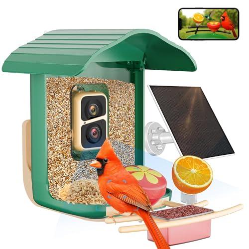 Bird Feeder with Camera with AI Identify, Birds 10000+Species, Smart Bird House with Cam, 2K Live View, IP65 Waterproof