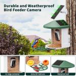 HARYMOR Bird Feeder with Camera with AI Identify Birds Species Solar Panel, Smart Bird House with Cam, 2K Live View, Instant Arrival Alerts