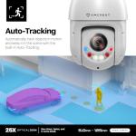 Amcrest 4K (8MP) Outdoor PTZ POE + IP Camera Pan Tilt Zoom (Optical 25x Motorized) Human and Vehicle Detection AI, Perimeter Protection, 328ft Night Vision POE+ (802.3at) IP8M-2899EW-AI-V2