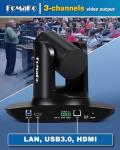 FoMaKo HDMI PTZ Camera AI Auto-Tracking Gen 3, 20x Optical Zoom IP USB3.0 HDMI Camera for Church Services Worship Education,FMK12UH Pro(20x)-B,Black Color