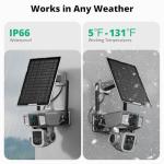 Dragon Touch 4G LTE Cellular Security Camera, 4K Wireless Outdoor Solar Camera 12000mAh, 4G or WiFi Duo-Mode, 10x Optical Zoom, 360° Pan and Tilt AI Tracking, with SIM Card, IP66 Weather-Resistant