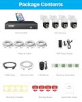 ZOSI 4K PoE Security Camera System with AI Face Person Vehicle Detection, 4 x 5MP 3K Outdoor Auto Tracking PT PoE Camera with 5X Digital Zoom, 2-Way Audio, 8CH 8MP NVR with 2TB HDD (16CH Expandable)